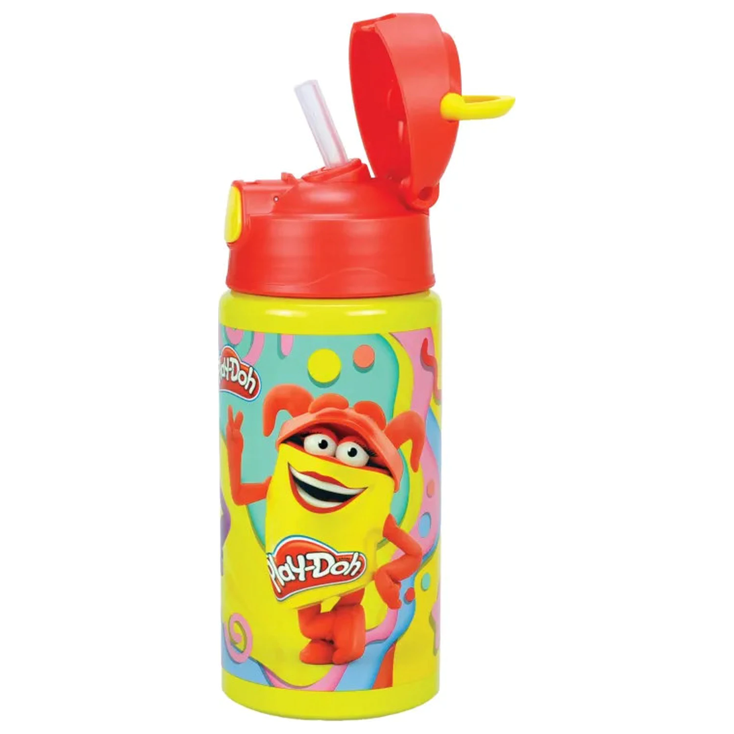 Play-Doh Happy sticla de aluminiu cu pai cu agatatoare 500 ml poza produsului