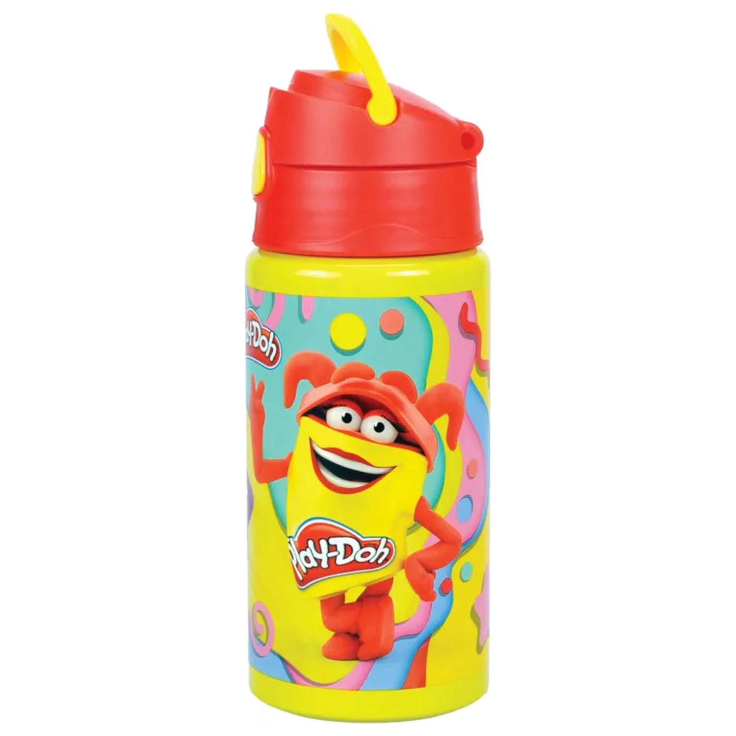 Play-Doh Happy sticla de aluminiu cu pai cu agatatoare 500 ml poza produsului