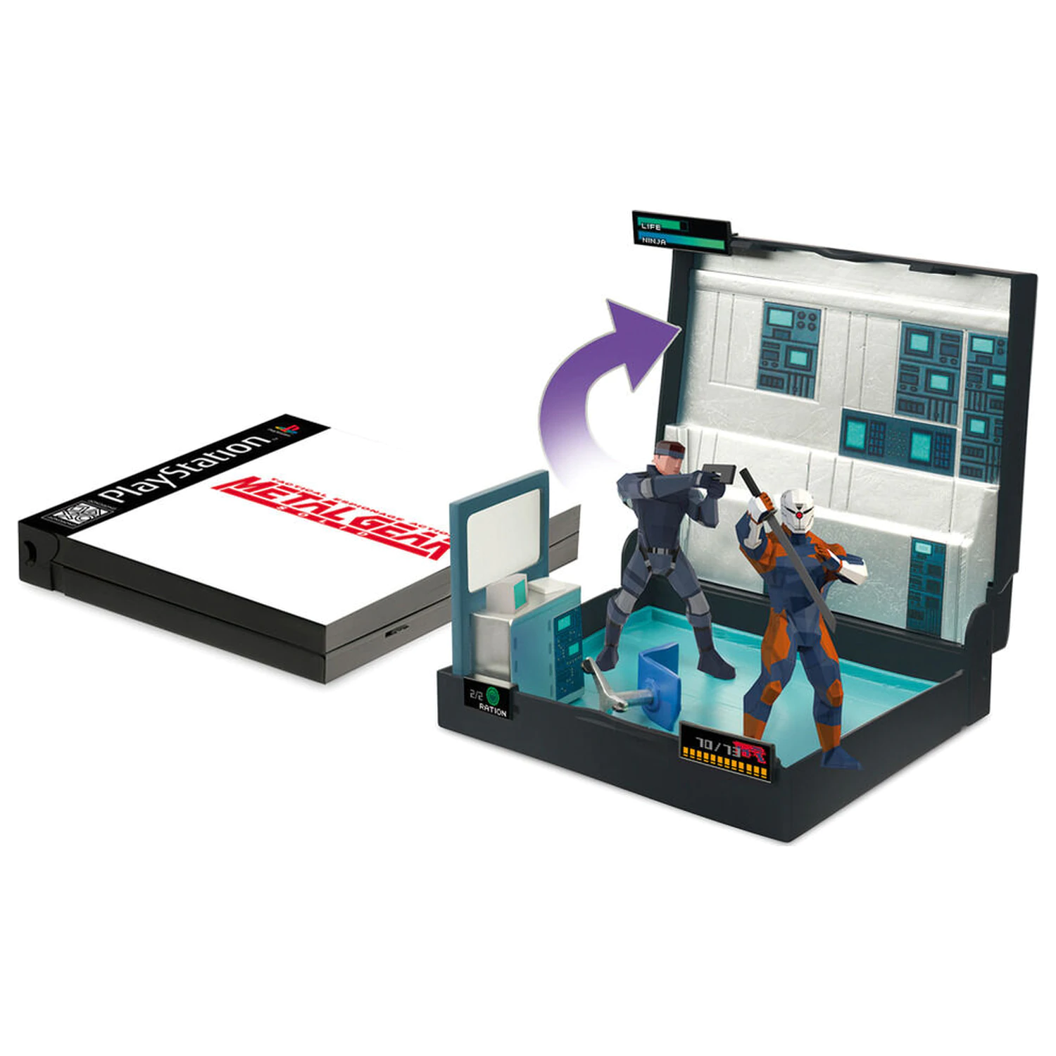 PlayStation Metal Gear Solid Solid Snake Vs Cyborg Ninja Diorama - Diorama poza produsului