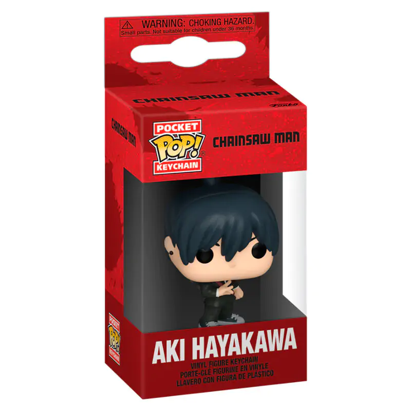 Breloc Pocket Funko POP Chainsaw Man Aki Hayakawa poza produsului