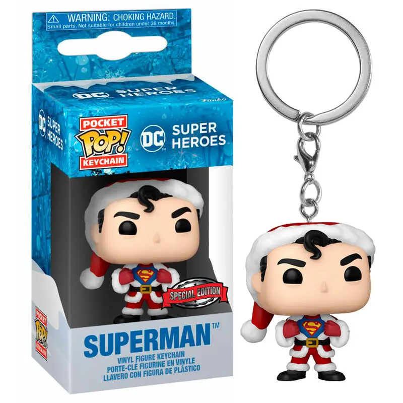 Breloc Pocket POP DC Comics Holiday Superman Exclusive poza produsului