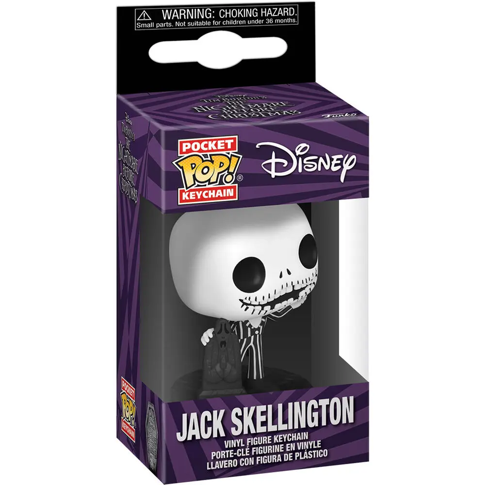 Breloc Pocket POP Disney Nightmare Before Christmas 30th Anniversary Jack Skellington poza produsului