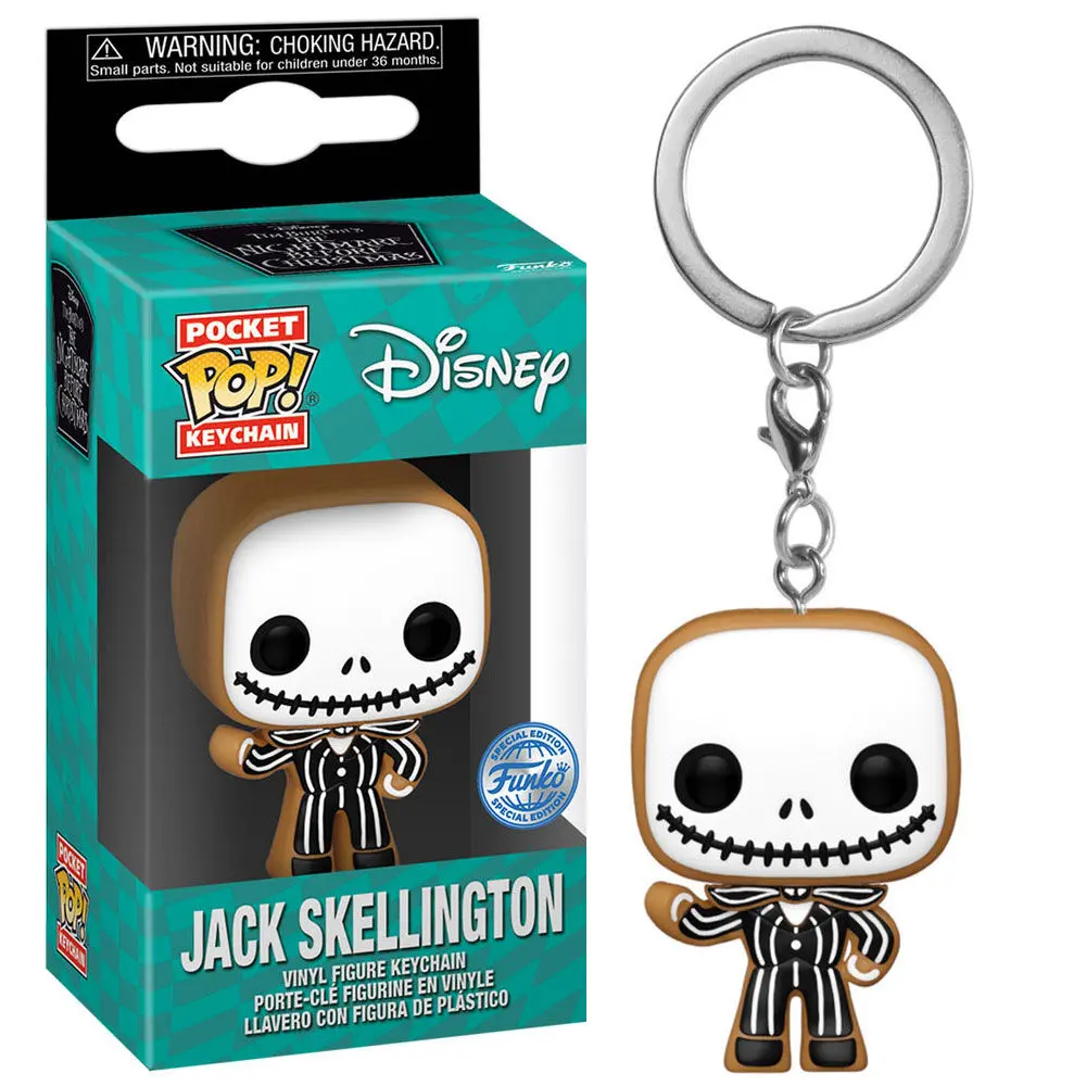 Breloc Pocket POP Disney Nightmare Before Christmas Jack Skellington Gingerbread Exclusive poza produsului