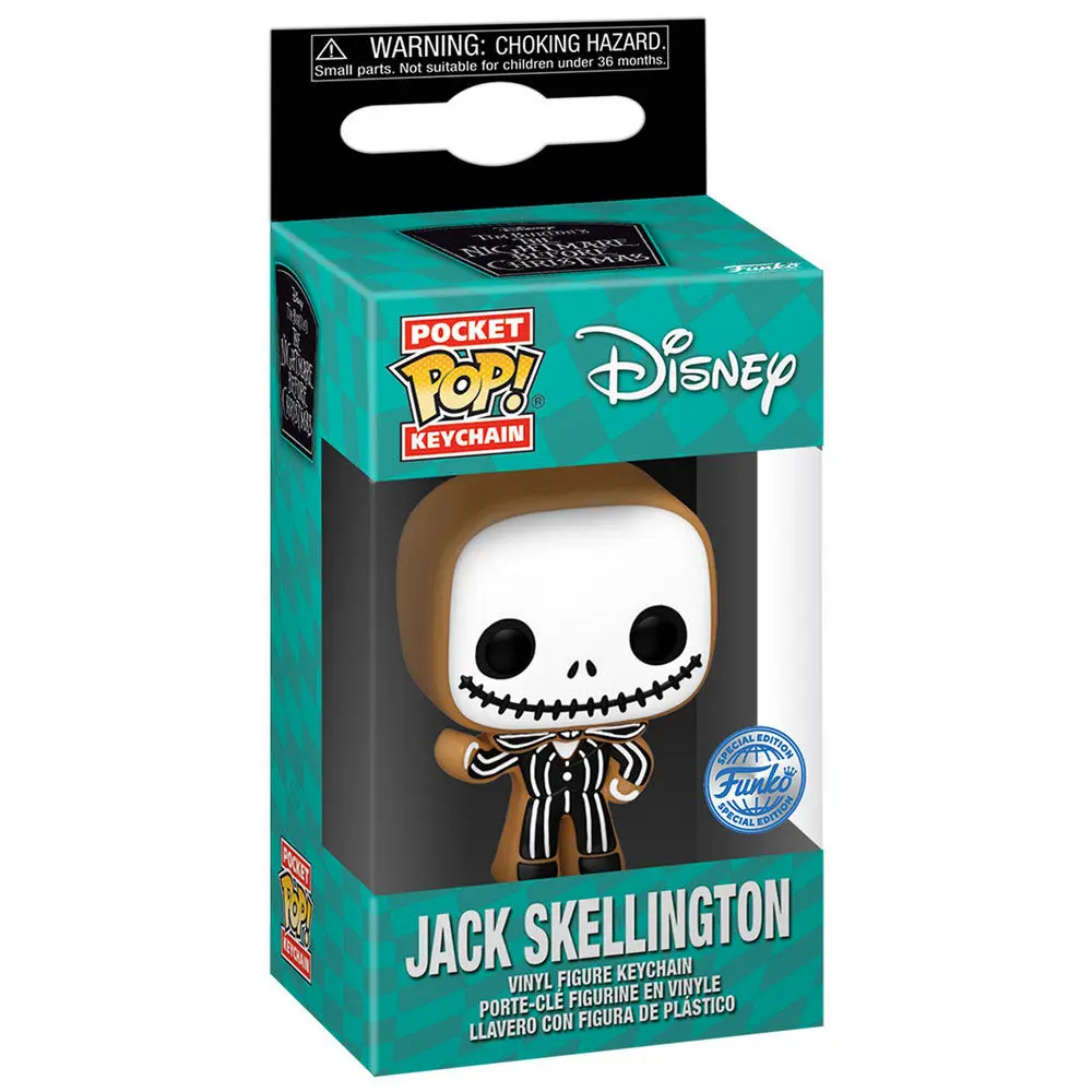 Breloc Pocket POP Disney Nightmare Before Christmas Jack Skellington Gingerbread Exclusive poza produsului