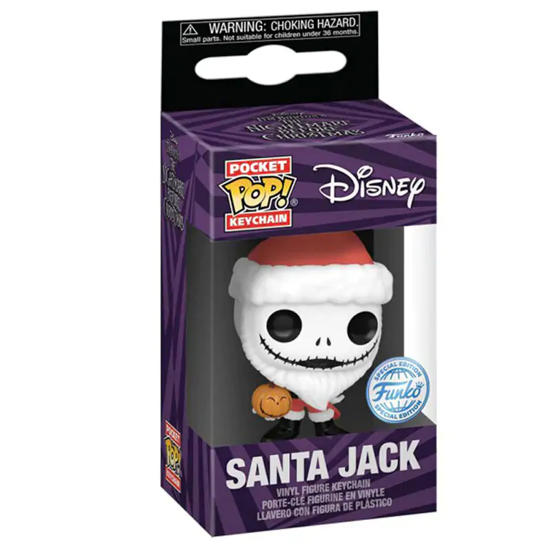 Breloc Pocket Funko POP Disney Nightmare Before Christmas Santa Jack Exclusive poza produsului