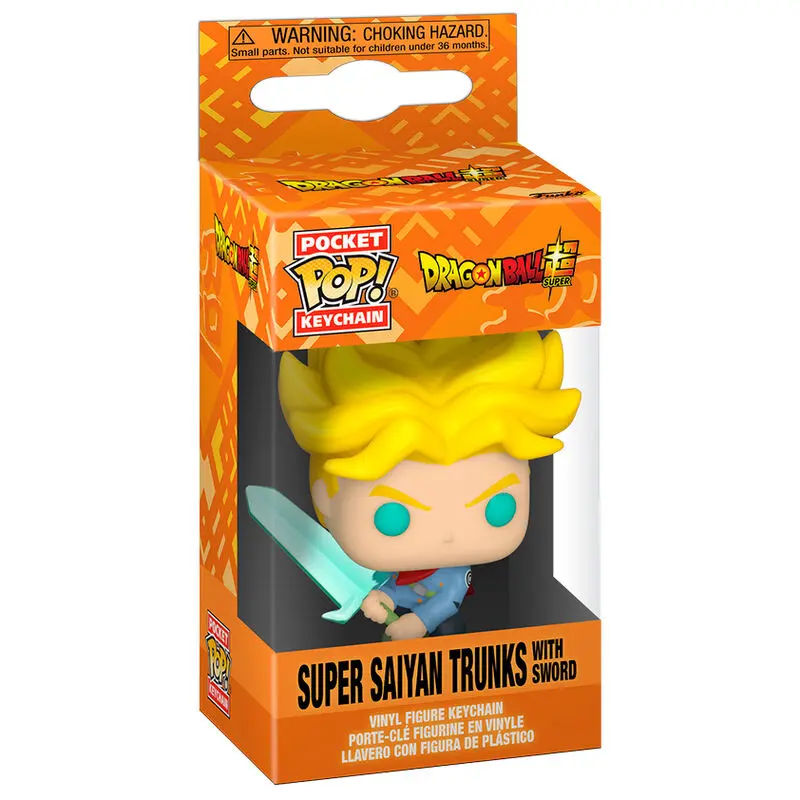 Breloc Pocket POP Dragon Ball Super Saiyan Trunks cu Sabie poza produsului