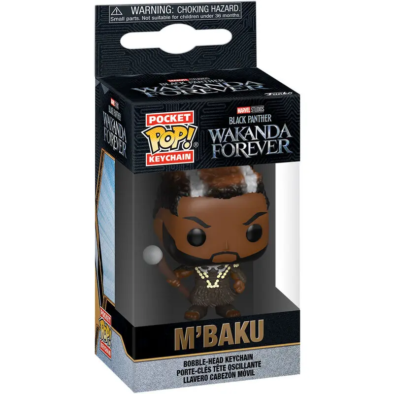 Breloc Pocket POP Marvel Black Panther Wakanda Forever M Baku poza produsului