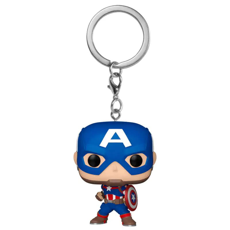 Breloc Pocket Funko POP Marvel Captain America Classics poza produsului