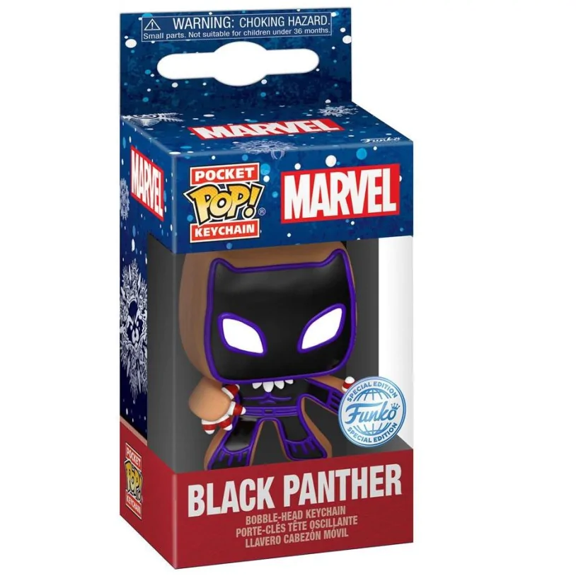 Breloc Pocket POP Marvel Holiday Black Panther Exclusive poza produsului