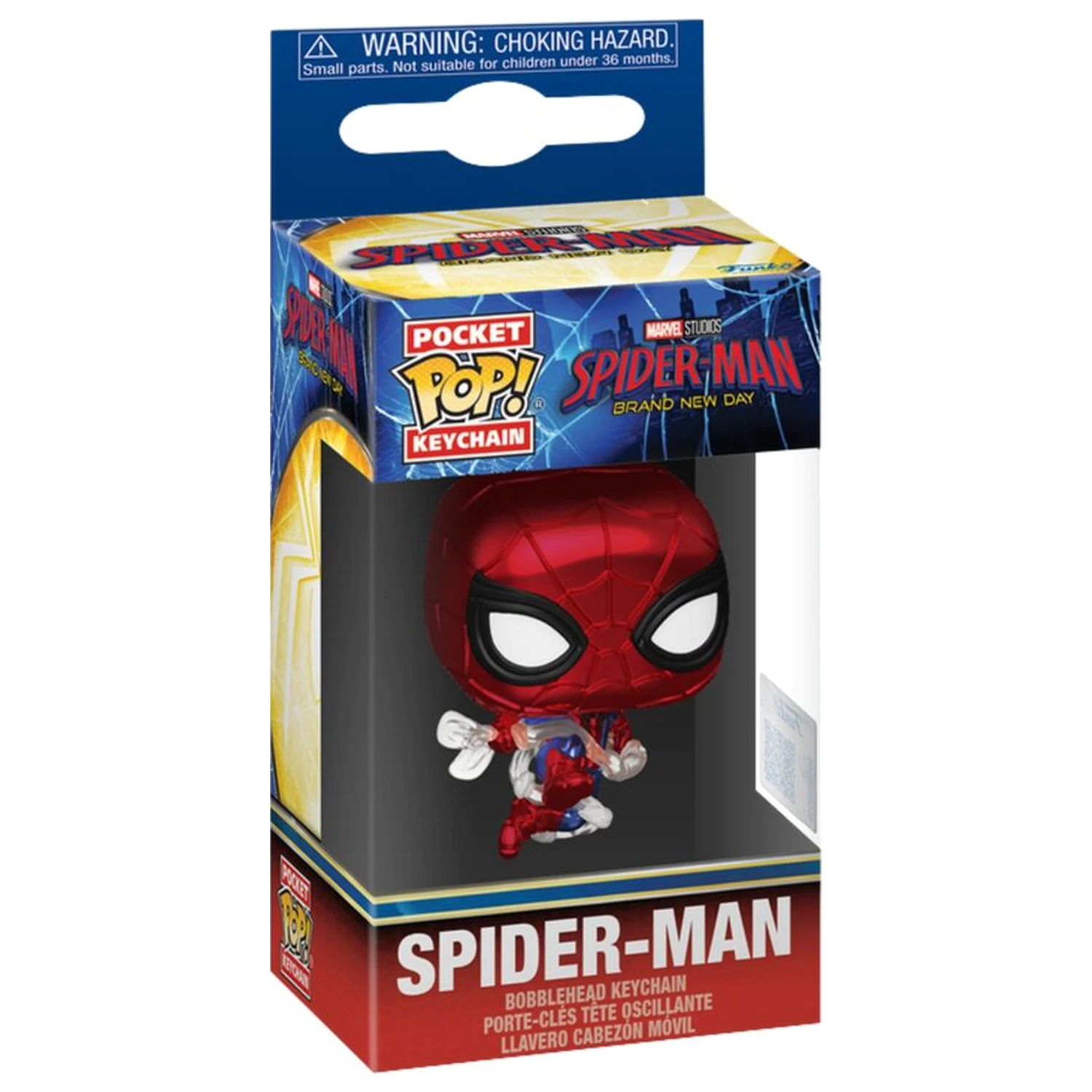 Breloc Pocket Funko POP Marvel Spider-Man Brand New Day Spider-Man Metallic poza produsului