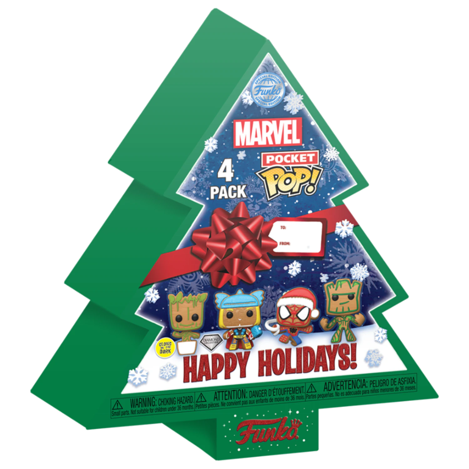 Funko Pocket POP pachet 4 figurine Marvel Tree Holiday Exclusive poza produsului