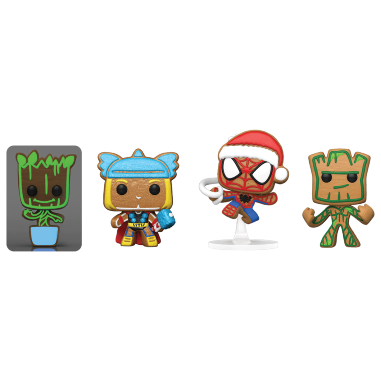 Funko Pocket POP pachet 4 figurine Marvel Tree Holiday Exclusive poza produsului