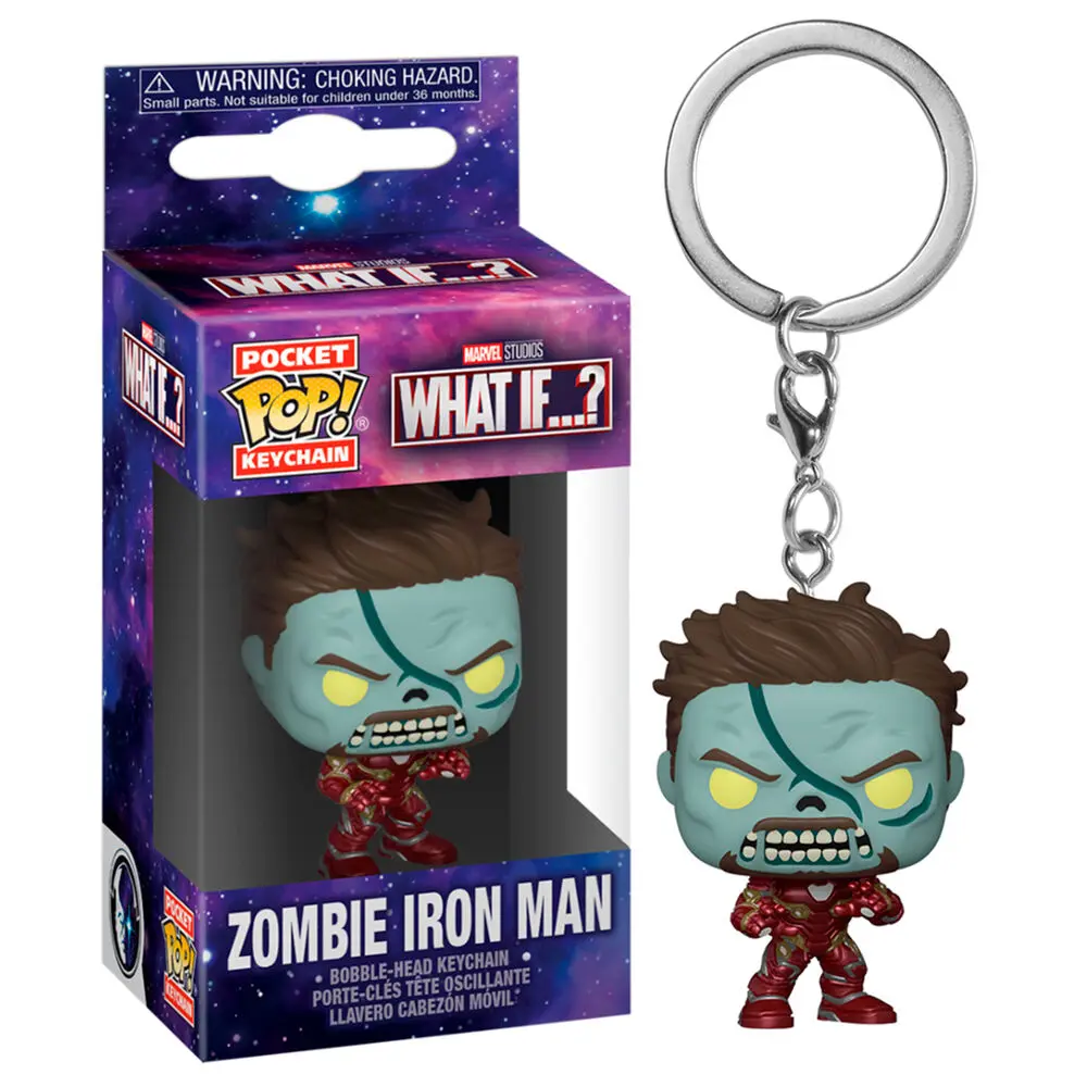 Marvel What If...? Brelocuri de vinil Pocket POP! 4 cm Zombie Iron Man Display (12) poza produsului