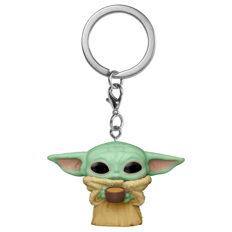 Breloc Pocket POP Star Wars The Mandalorian Yoda The Child with Cup poza produsului