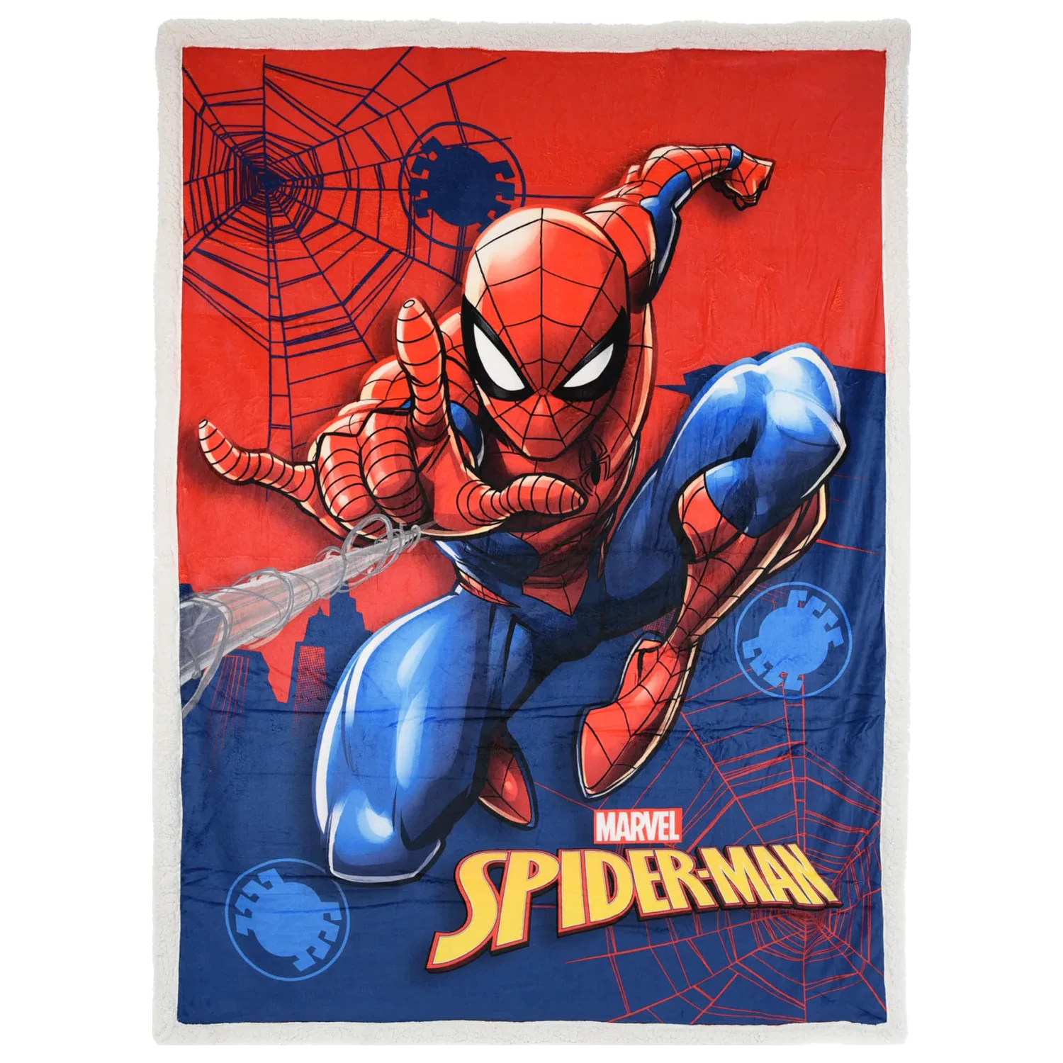 Spider-Man Action patura sherpa 140x190 cm poza produsului