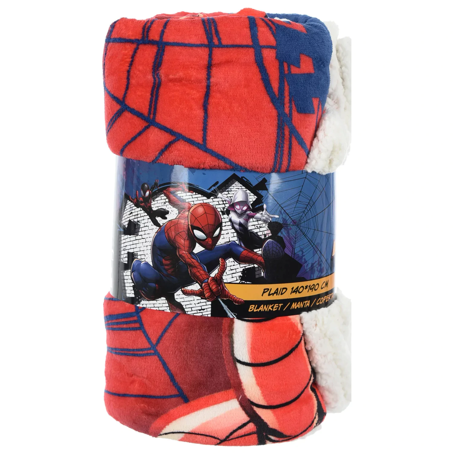 Spider-Man Action patura sherpa 140x190 cm poza produsului