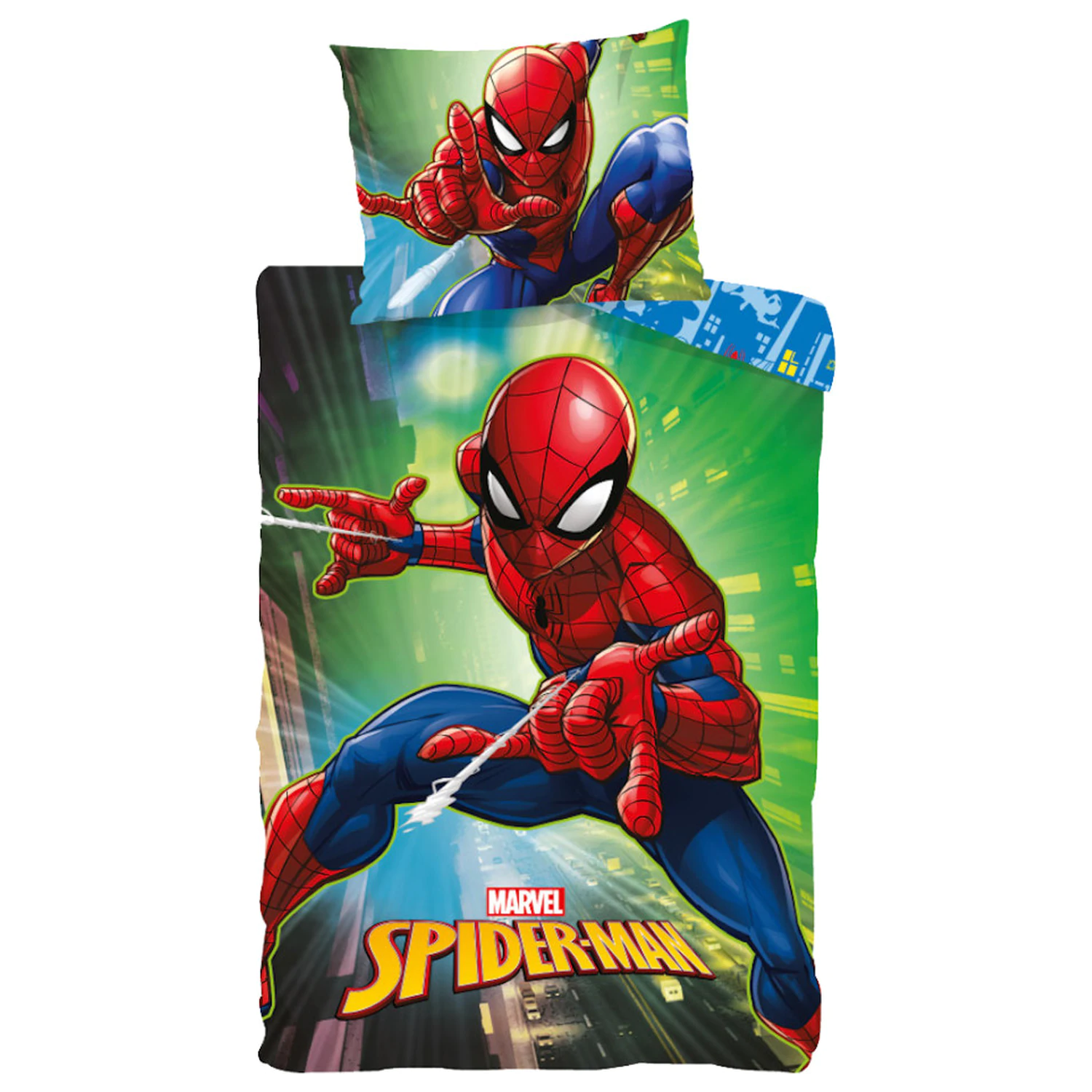 Spider-Man City Lights Childrens Toddler Husa de plapuma poza produsului