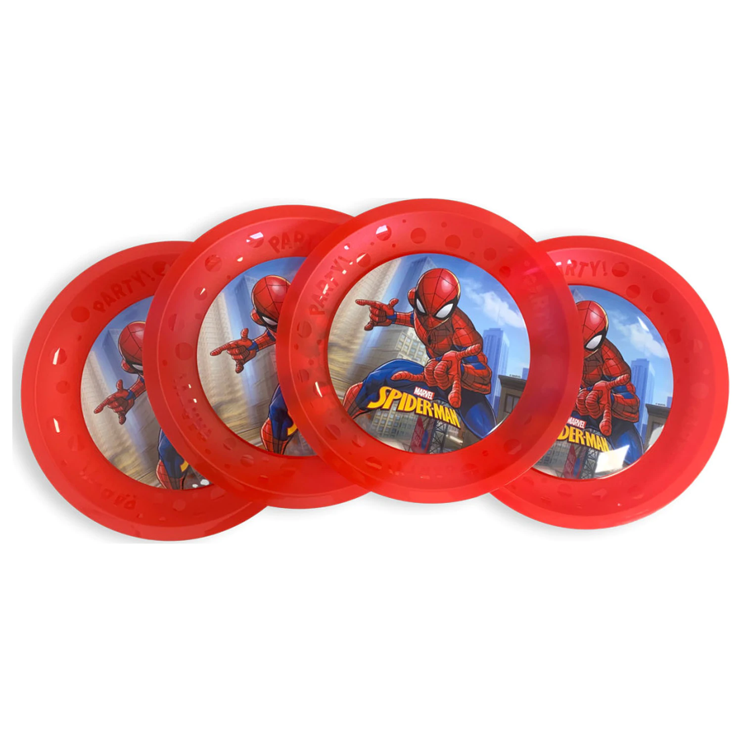 Spider-Man Crime Fighter micro premium plastic flat plate set de 4 piese 21 cm poza produsului