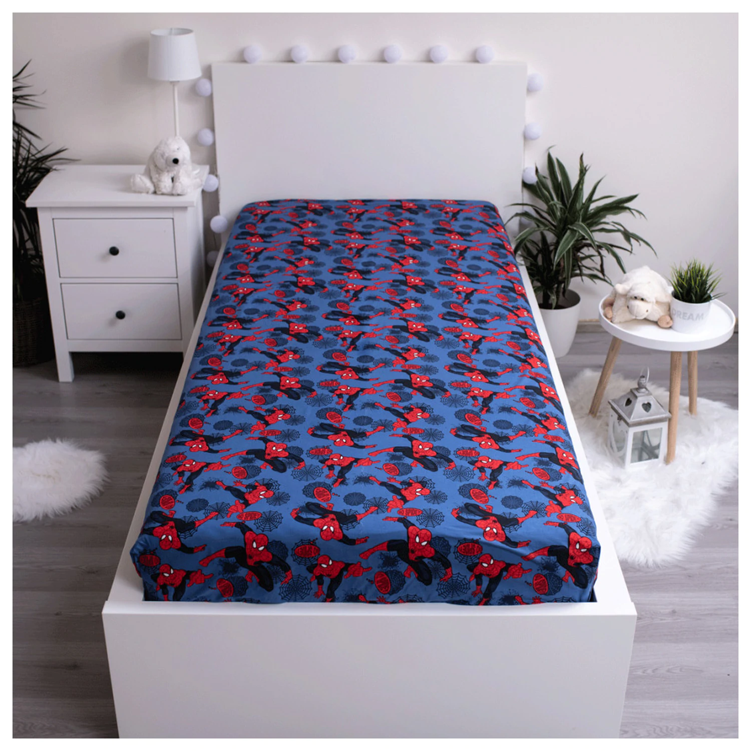 Cearșaf de pat cu elastic Spider-Man Go 90x200 cm poza produsului