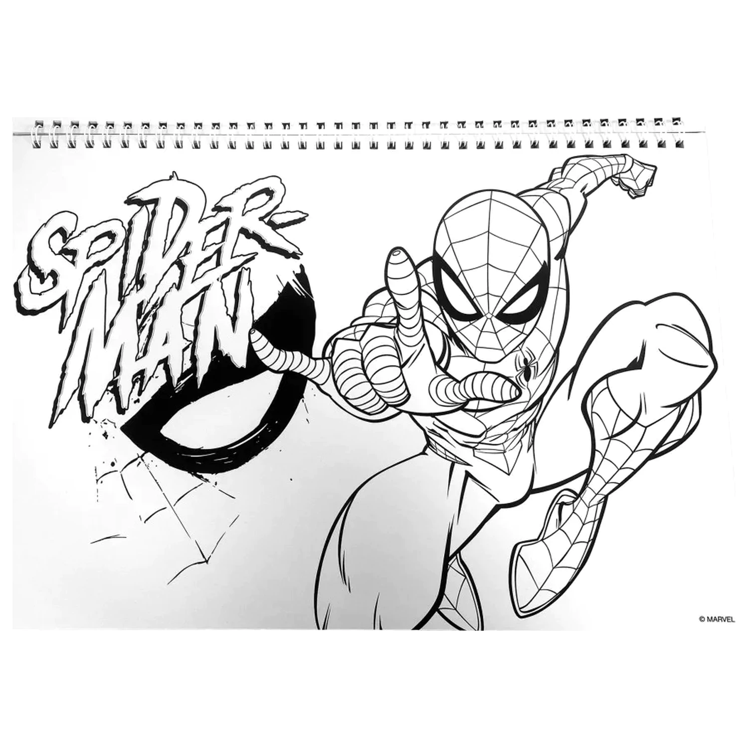 Spider-Man Miles Morales A4 bloc de schite spiralat 40 de foi cu autocolante poza produsului