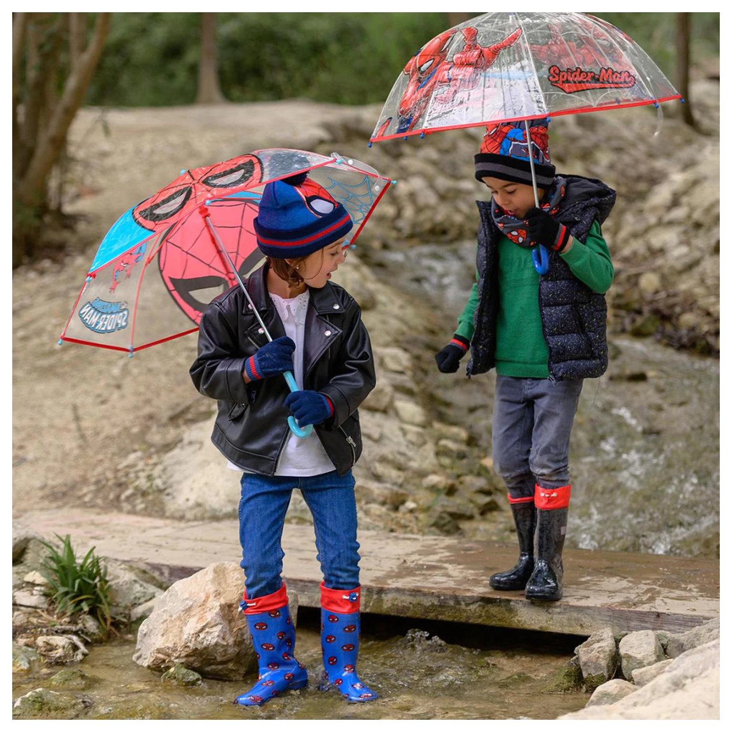 Spider-Man Rain Crawler umbrela transparenta pentru copii Ø71 cm poza produsului