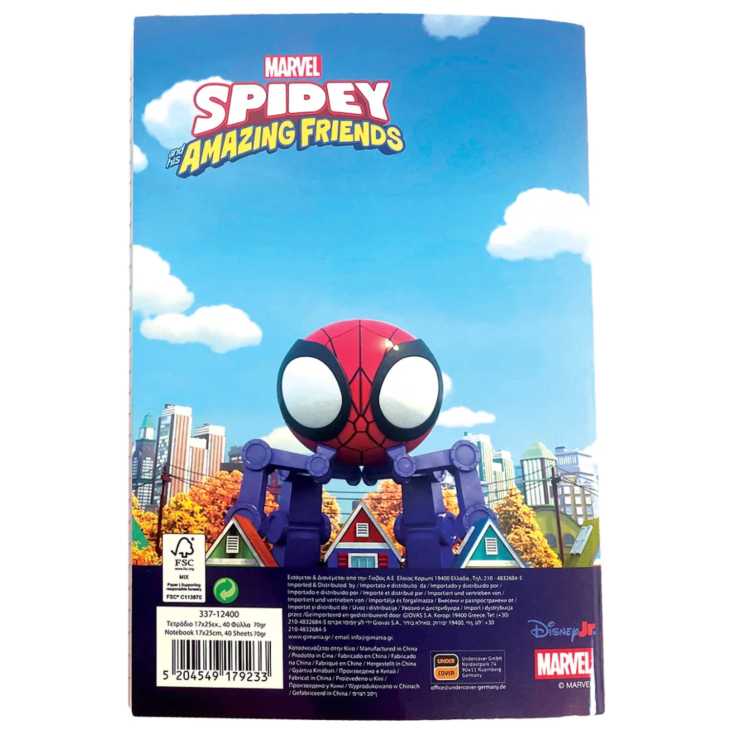 Spider-Man Spidey Friends B/5 Caiet Lined 40 file poza produsului