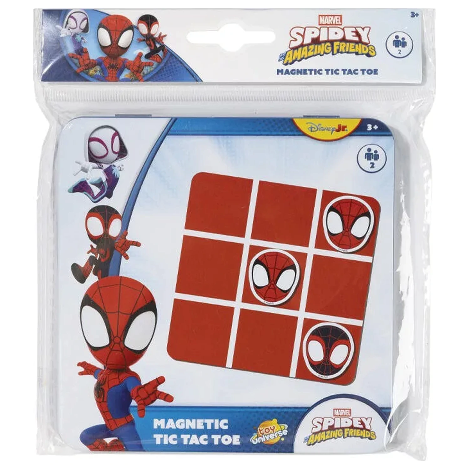 Spider-Man Spidey Friends Magnetic Tic-Tac-Toe in Metal Box poza produsului