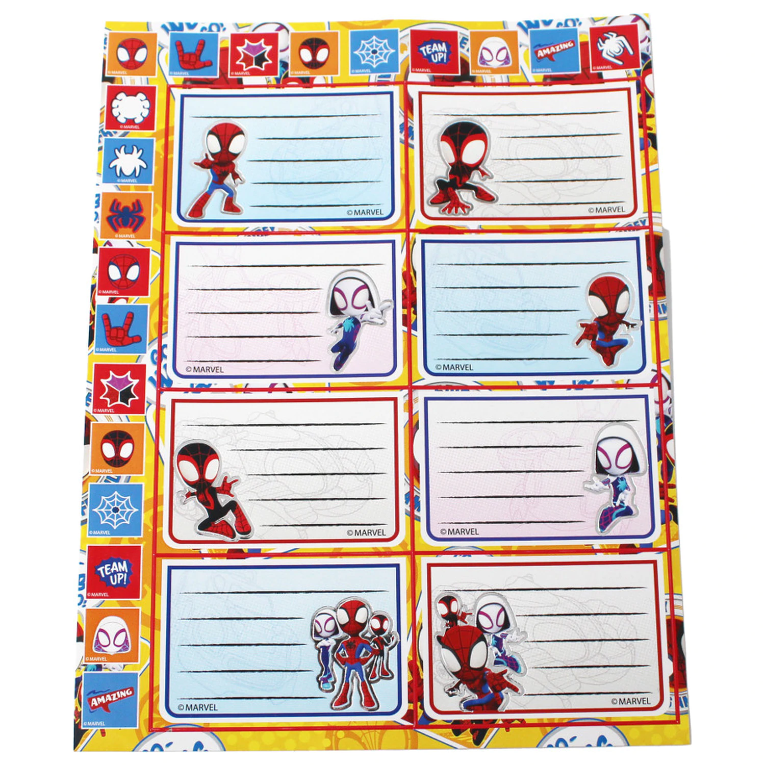 Spider-Man Spidey Etichete pentru caiet cu autocolante 16 bucăți poza produsului