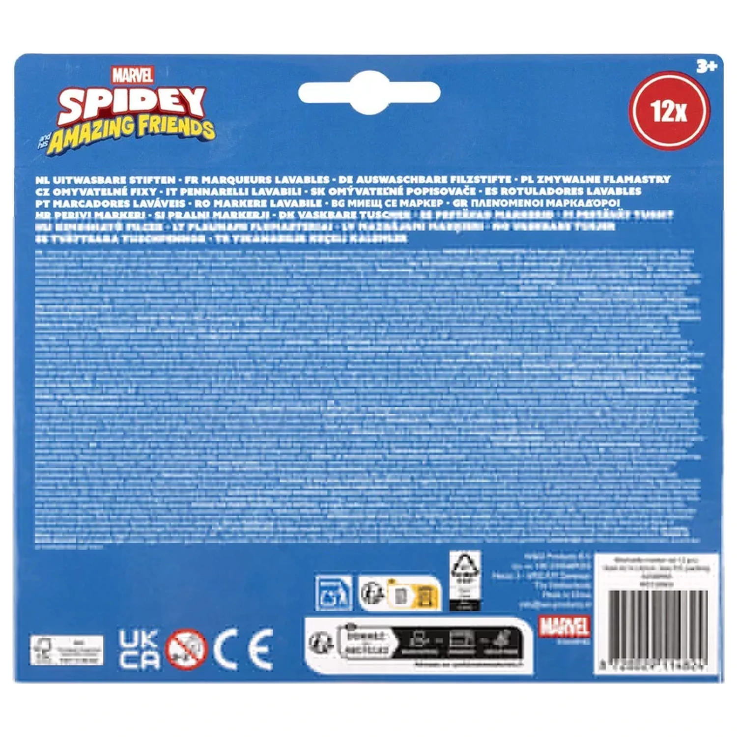 Spider-Man Spidey Washable Fabric Felt Pens 12 bucăți poza produsului