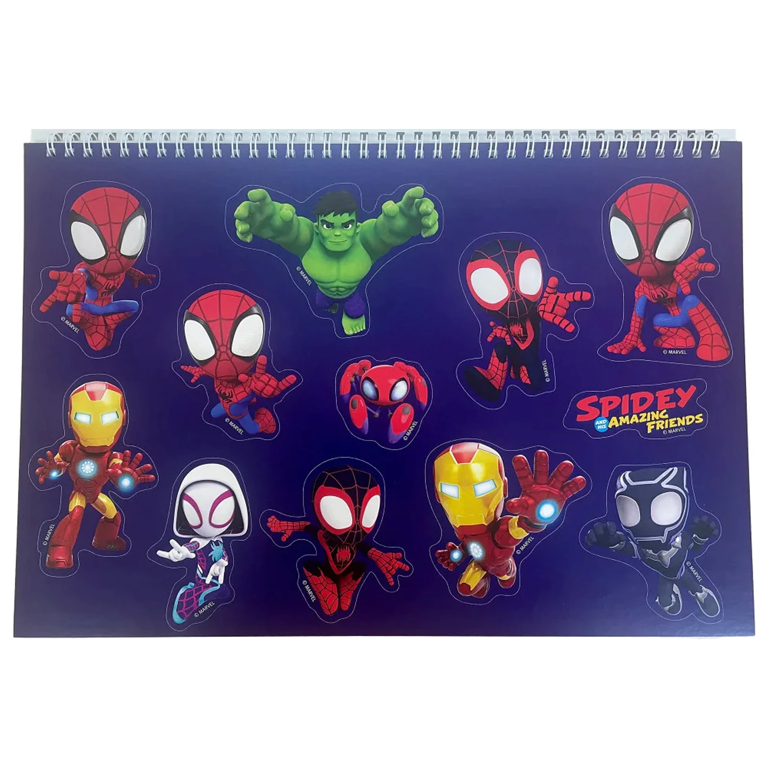 Spider-Man Spidey Web A/4 Caiet spiralat de schițe 40 coli cu Stickere poza produsului