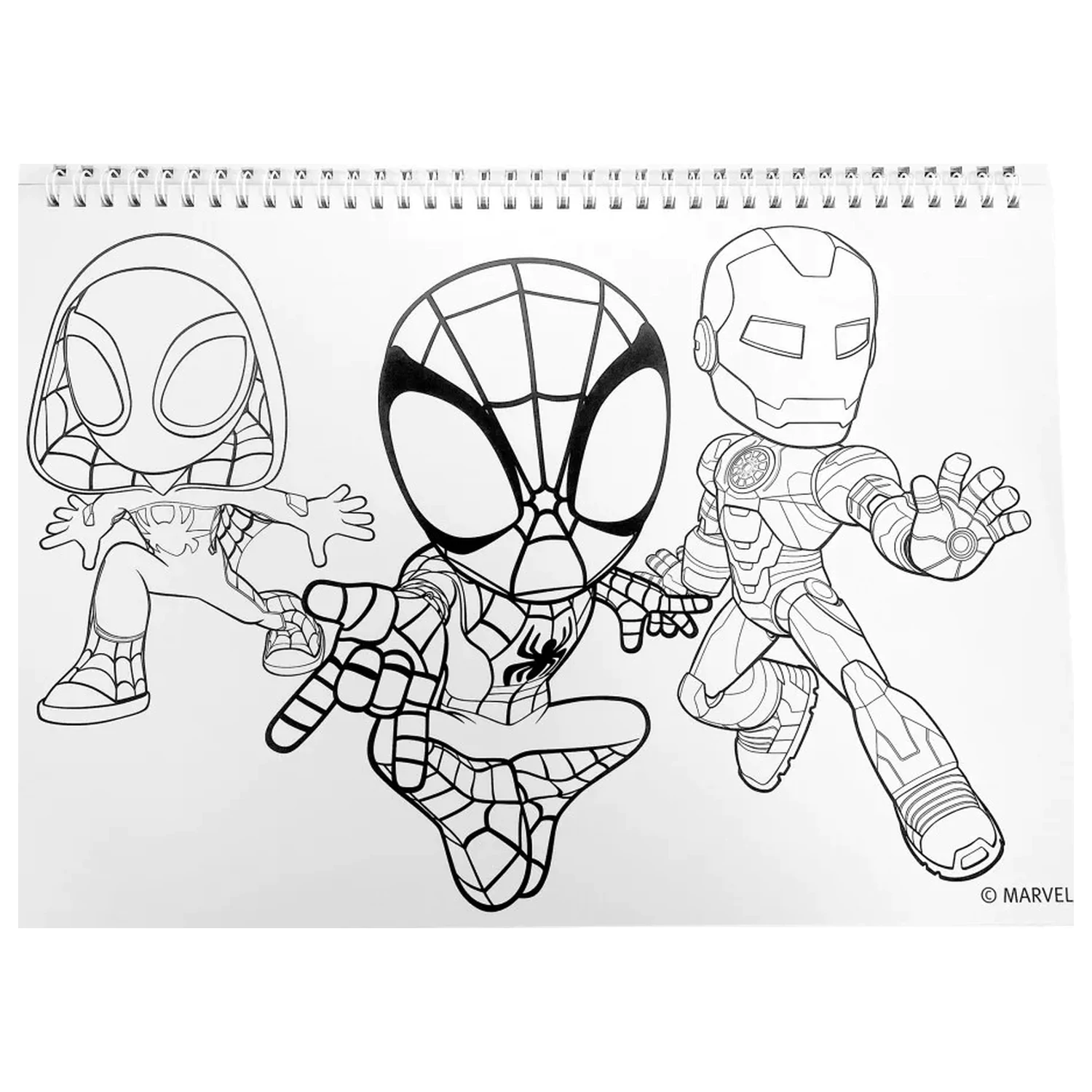Spider-Man Spidey Web A/4 Caiet spiralat de schițe 40 coli cu Stickere poza produsului