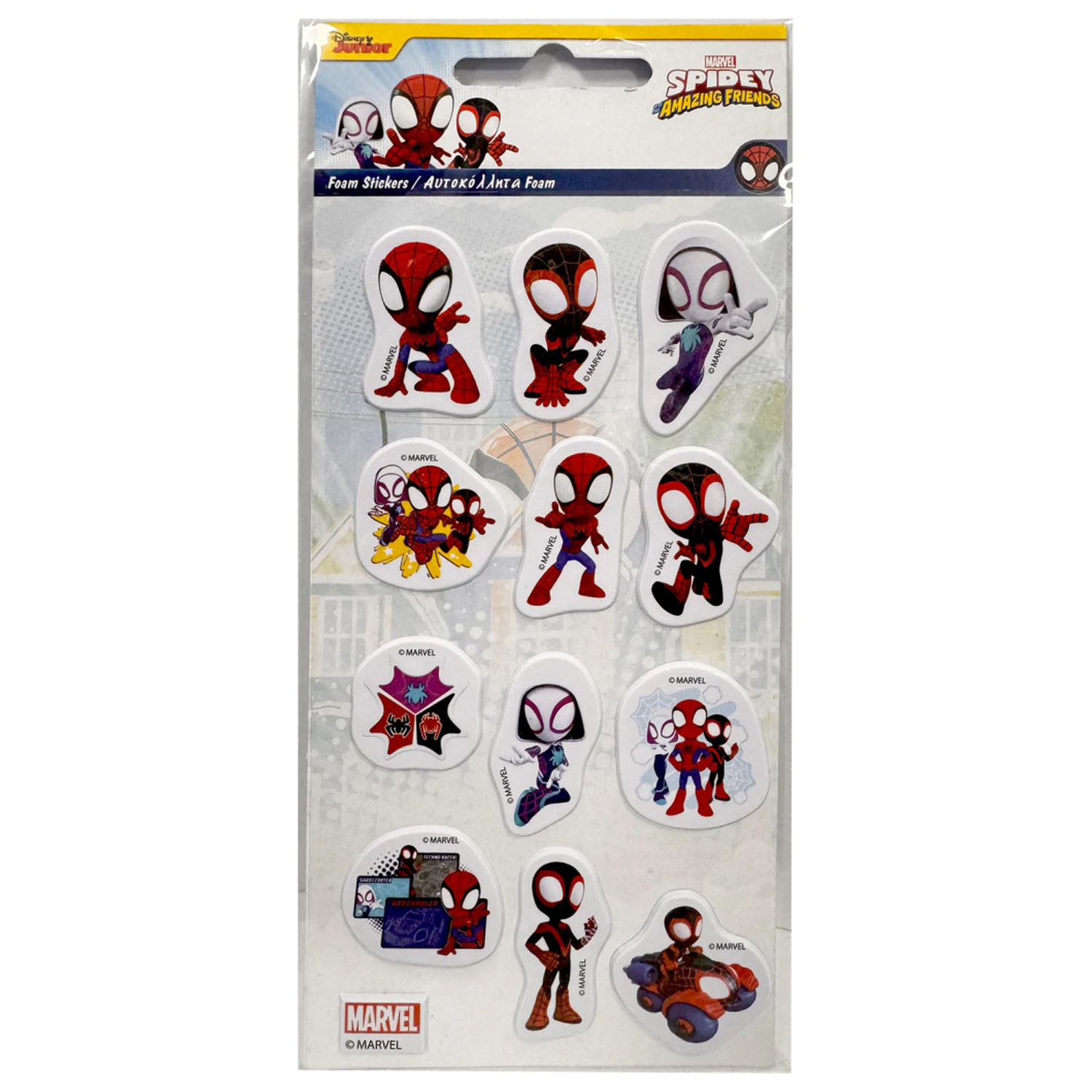 Spider-Man Techno Racer Puffy Sponge Sticker Set poza produsului