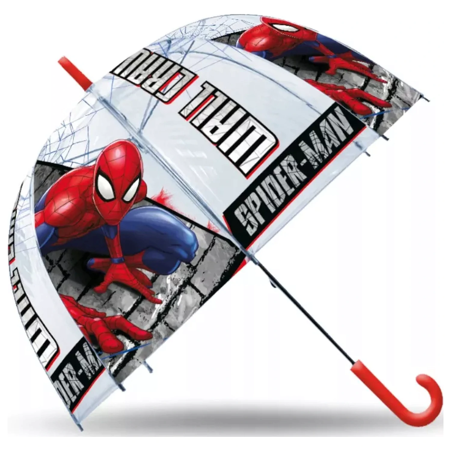 Umbrela transparenta pentru copii Spider-Man Wall Crawler poza produsului