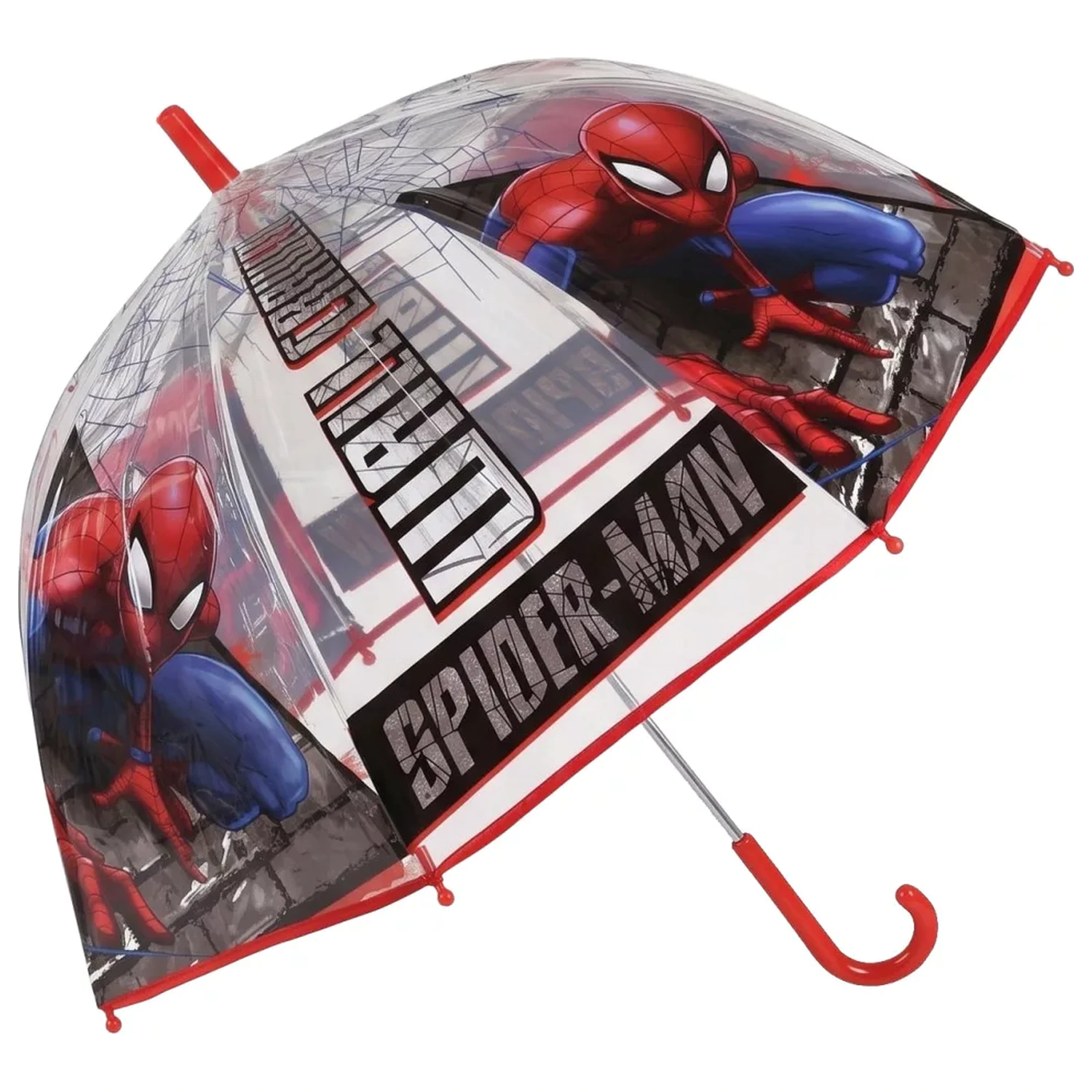 Umbrela transparenta pentru copii Spider-Man Wall Crawler poza produsului