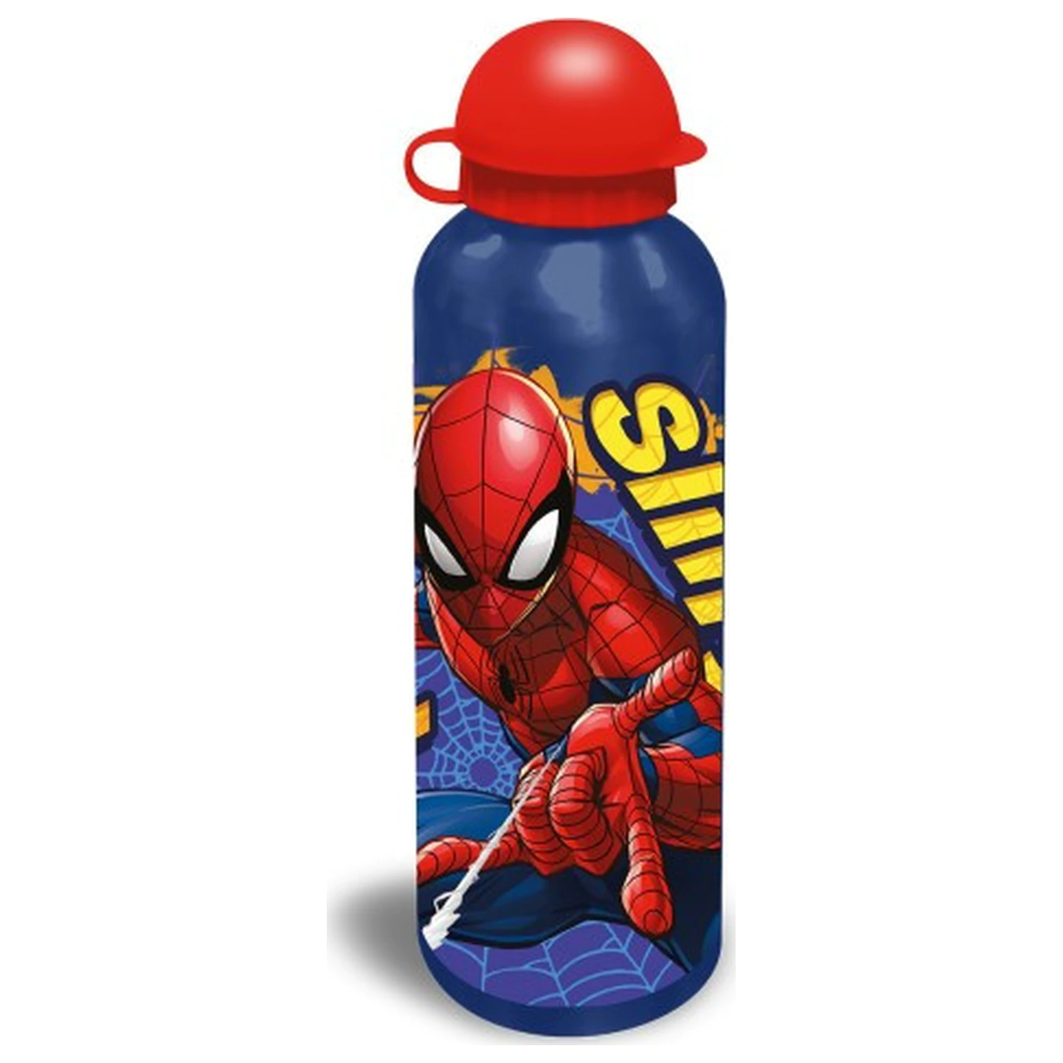 Spider-Man Web-Slinger sticla de apa din aluminiu cu capac cu pai 500 ml poza produsului