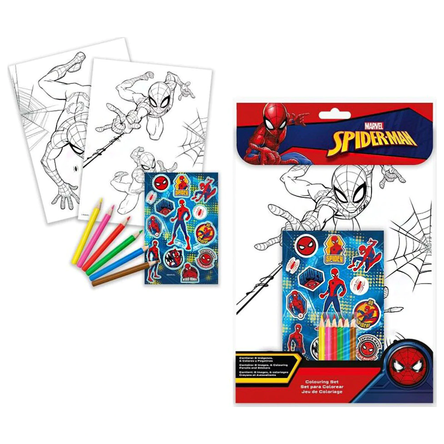 Spider-Man Web-Slinger Set de Colorat + Autocolante poza produsului