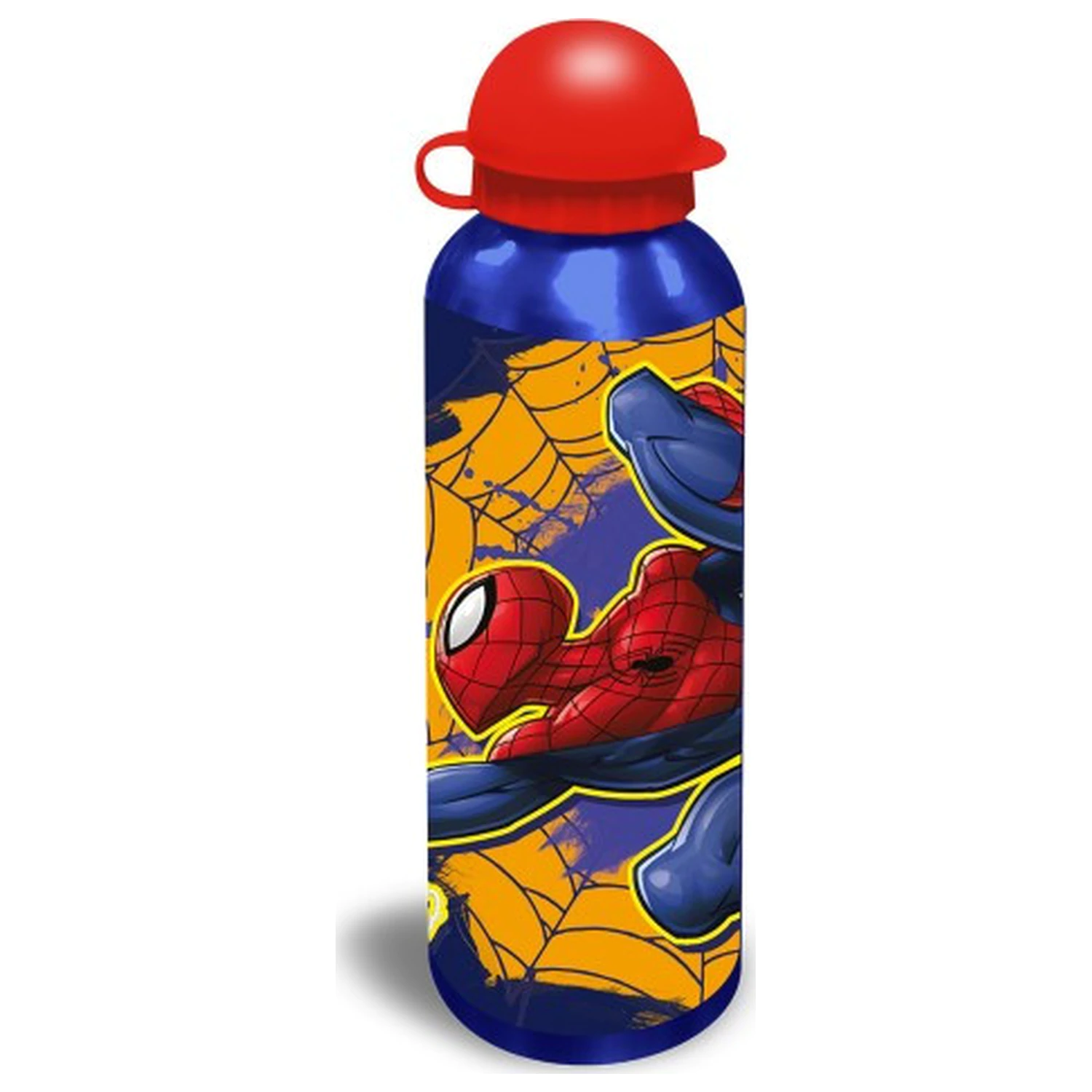 Spider-Man Web-Slinger Yellow aluminum sticla de apa cu capac pentru baut 500 ml poza produsului
