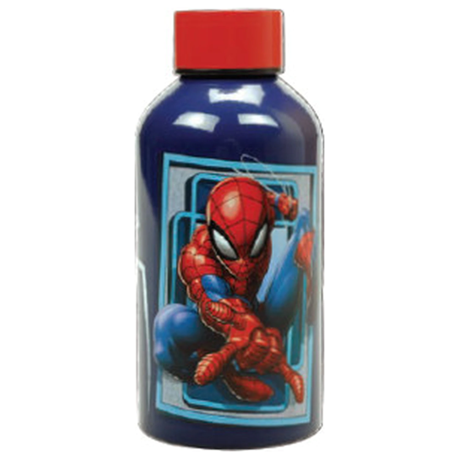 Sticla de apa din aluminiu Spider-Man World cu capac cu filet 500 ml poza produsului