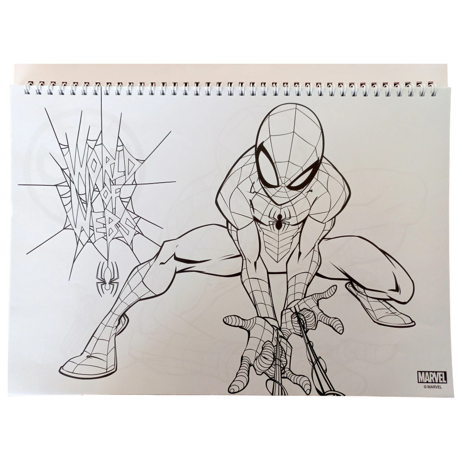 Spider-Man World of Webs A/4 Spiral Sketchbook cu 40 de Foi și Stickere poza produsului
