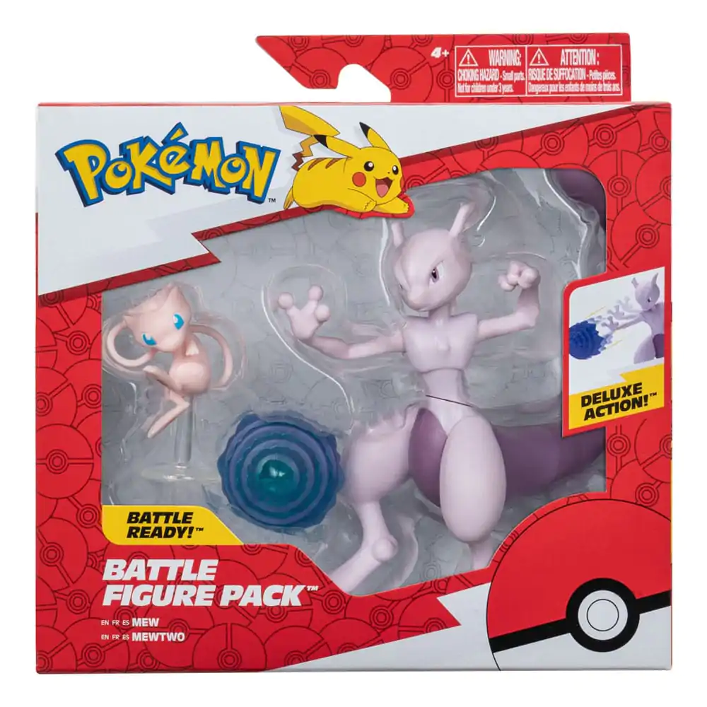 Pachet de 2 figurine Pokémon Mewtwo 10 cm & Mew 5 cm poza produsului
