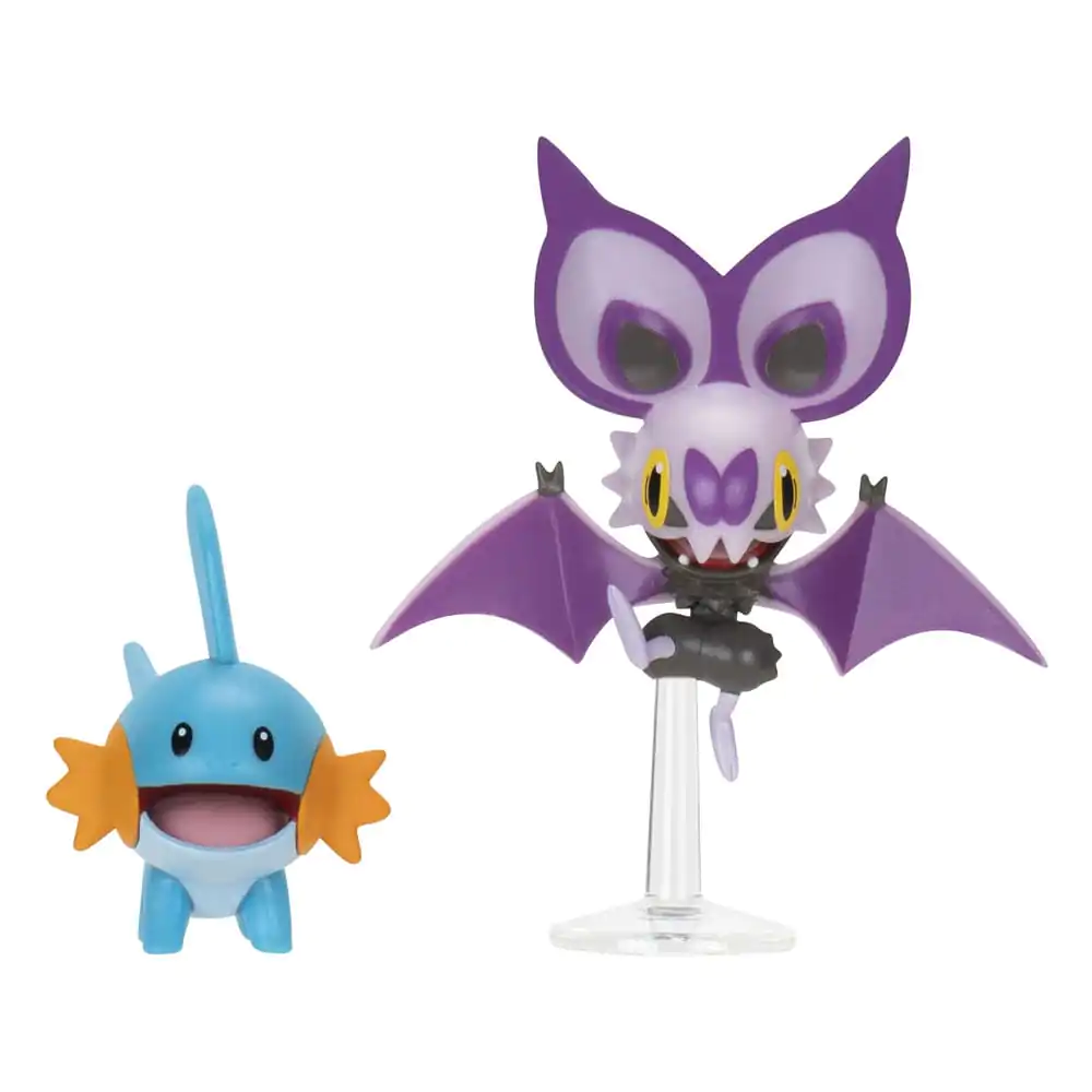 Set 2 Figurine Pokémon Mudkip & Noibat cu Stativ 8 cm poza produsului