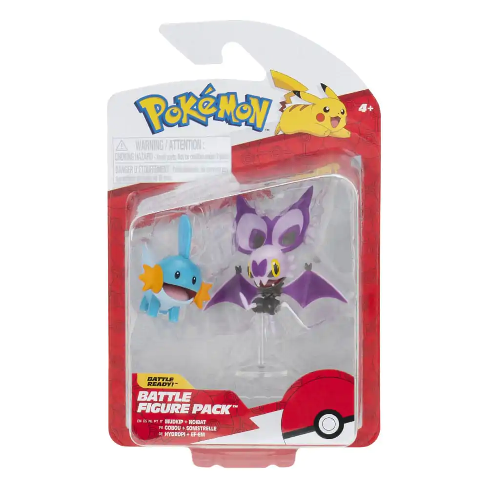Set 2 Figurine Pokémon Mudkip & Noibat cu Stativ 8 cm poza produsului