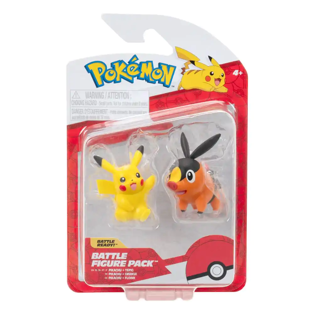 Set 2 figurine Pokémon Tepig & Pikachu 8 cm poza produsului