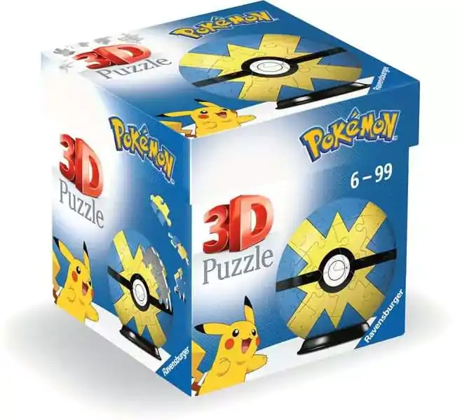 Puzzle 3D Pokémon Pokéballs: Quick Ball (55 piese) poza produsului