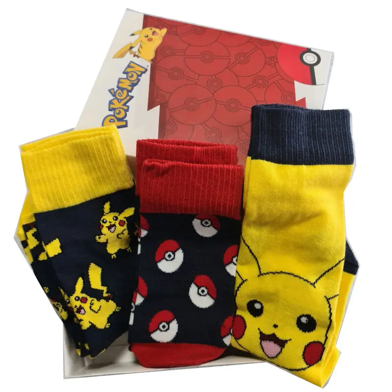 Pokemon pachet asortat 3 perechi șosete adult poza produsului