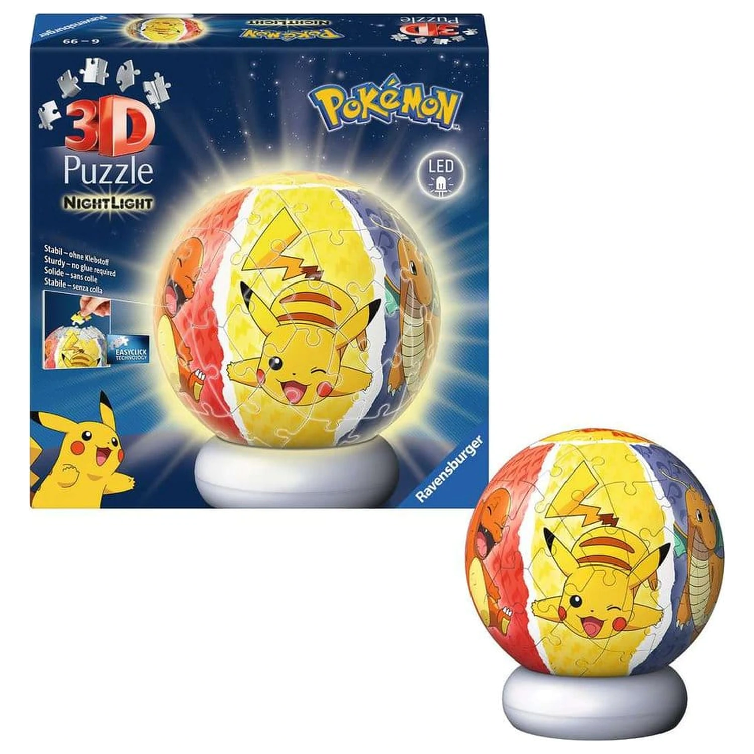Pokémon 3D Jigsaw Puzzle Ball Nightlight (73 piese) poza produsului