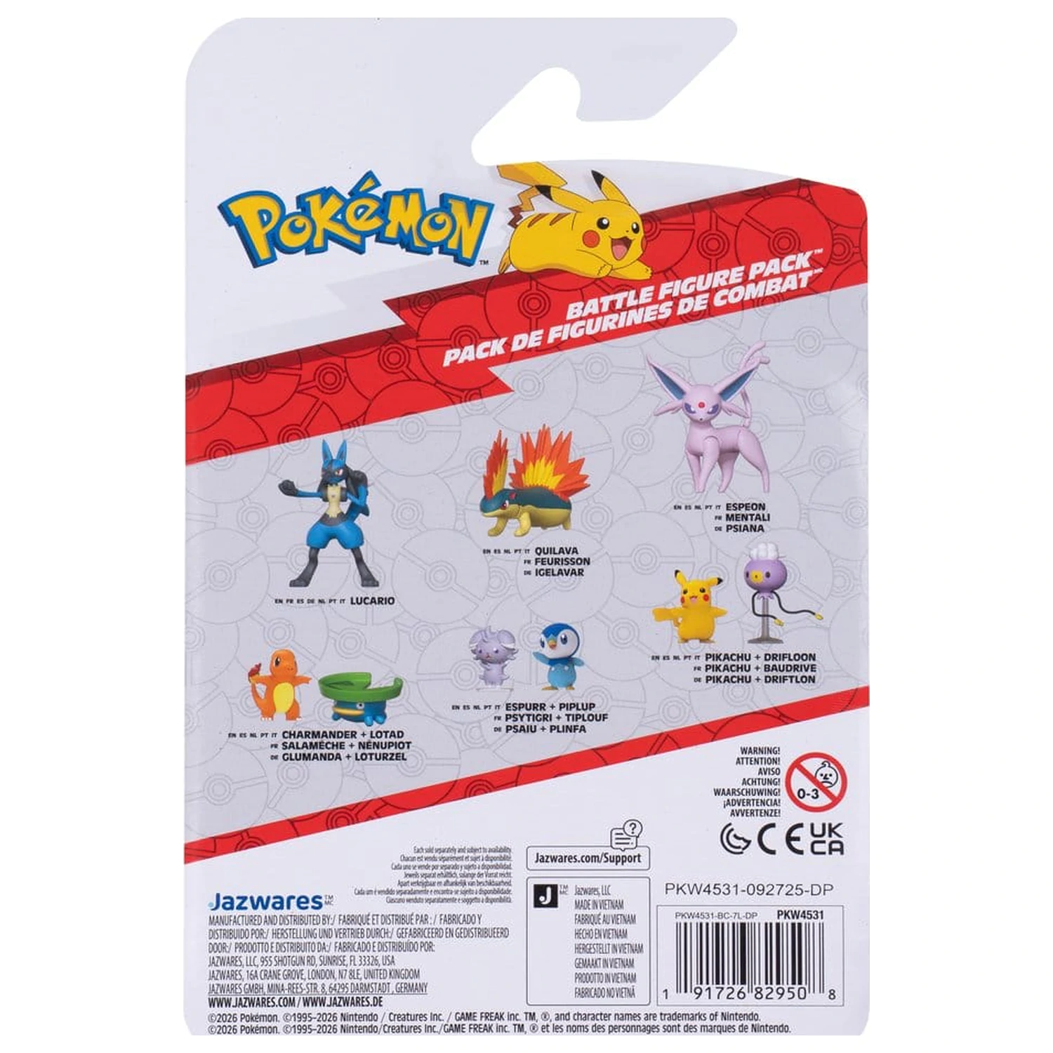 Pokémon Figurina de lupta 2-pack Drifloon & Pikachu poza produsului