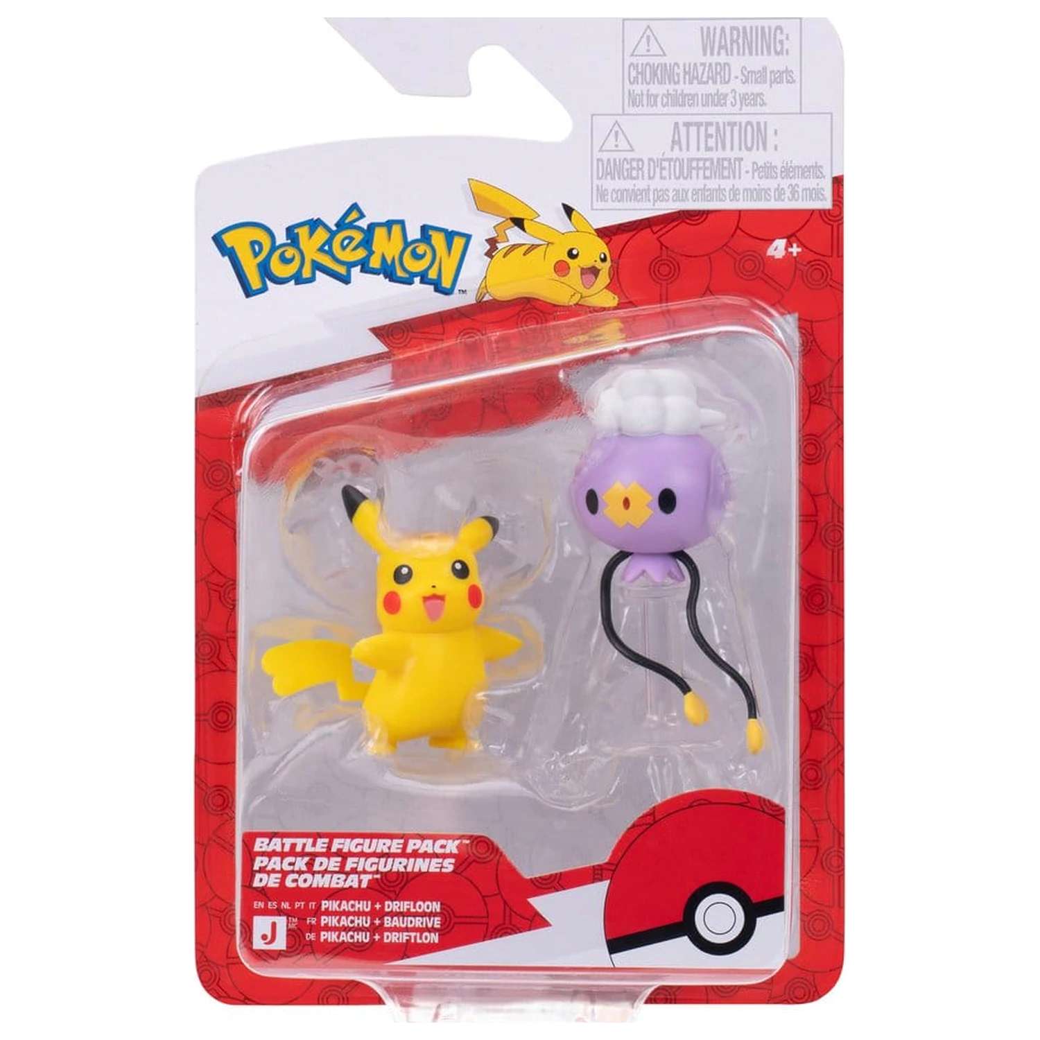 Pokémon Figurina de lupta 2-pack Drifloon & Pikachu poza produsului