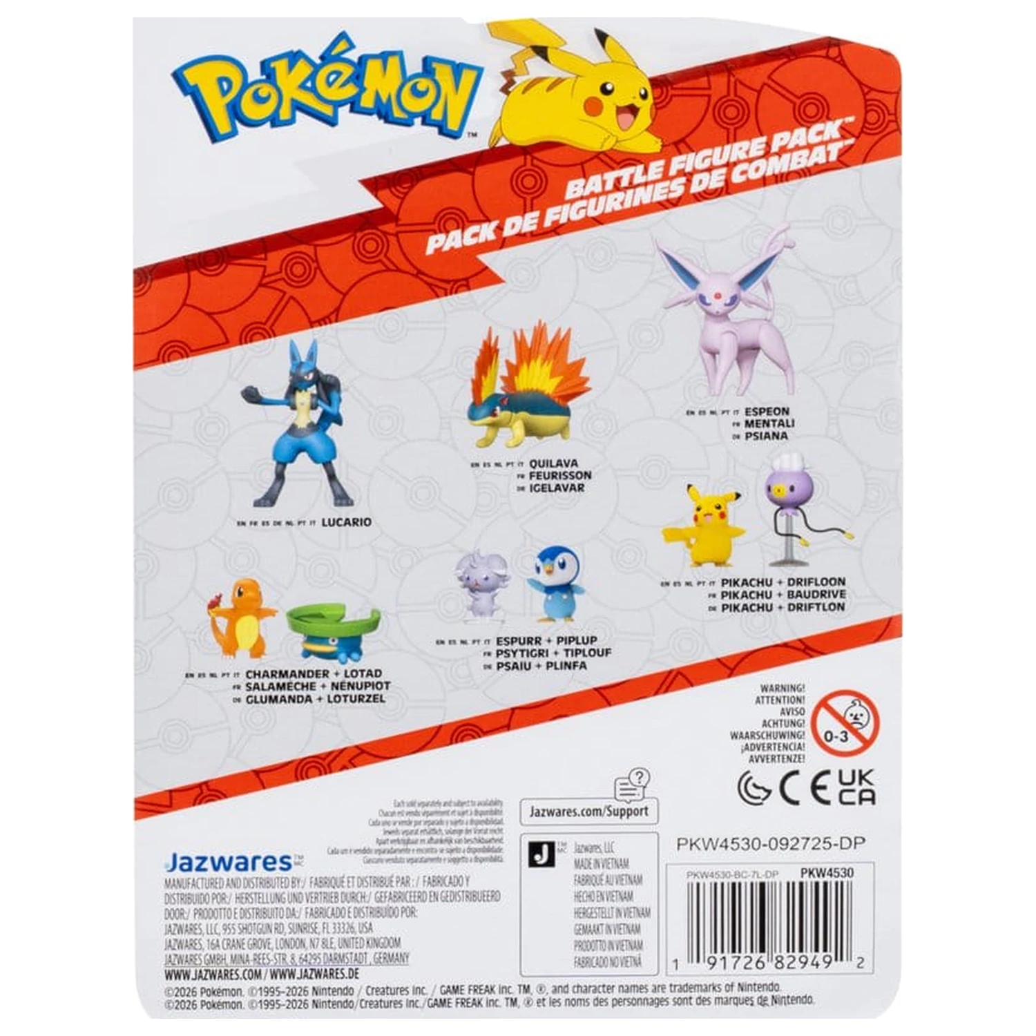 Pokémon Battle Figure 2-Pack Espurr & Piplup poza produsului
