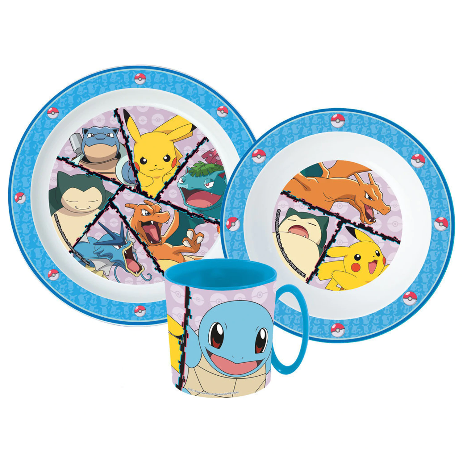Pokemon Battle Set vase de masă, Micro Plastic Set cu cană 265 ml poza produsului